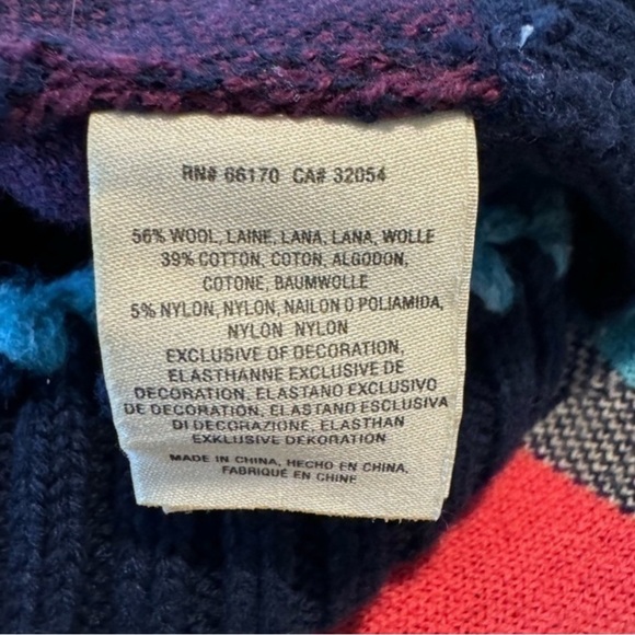 Anthropologie HWR Colorful plaid zip up wool Cardigan - Picture 6 of 7